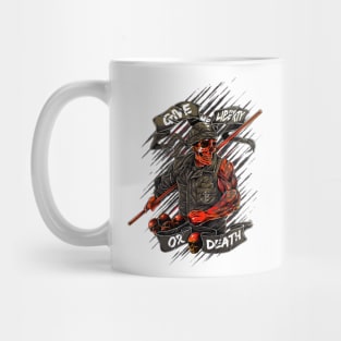 Give Me Liberty Or Death Patriot Skull Warrior Soldier Mug